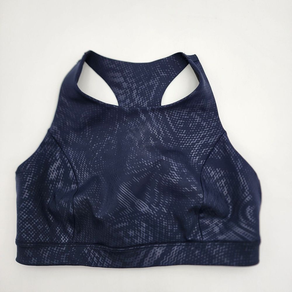 Gap Fit Women's Sports Bra Size‎ Medium Navy Animal Print Crop Top